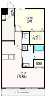 第14つくもコーポ【4階】の間取り