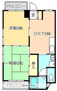 ヴィラ・アンソレイエ葛島【北棟401号室】の間取り