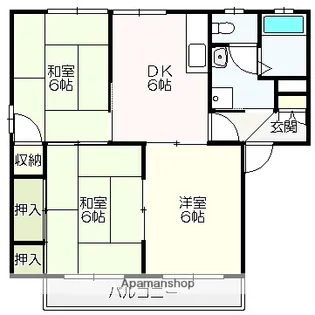 パークハウス B棟【2階】の間取り