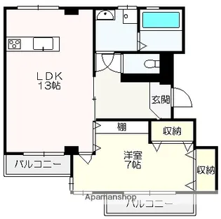 コーポNINOMIYAⅡ【302号室】の間取り