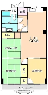 鹿児ハイツ【4階】の間取り