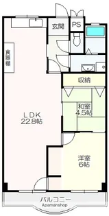 鹿児ハイツ【2階】の間取り