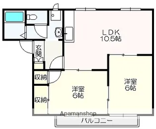 フレグランスK【2階】の間取り