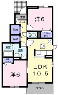 メゾンブローテ C【1階】の間取り