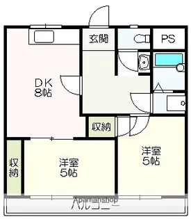 西山ハイツⅢ【402号室】の間取り
