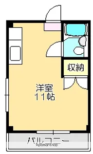 コーポラスベイン【302号室】の間取り