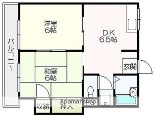 サンハイツ山﨑 Ⅰ【201号室】の間取り