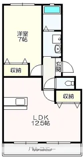 コーポ一宮Ⅰ【202号室】の間取り