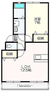 コーポ一宮Ⅰ【3階】の間取り