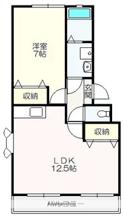 コーポ一宮Ⅰ【1階】の間取り