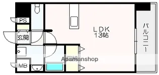 プラスK【4階】の間取り