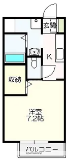 ジュネス南川添【101号室】の間取り