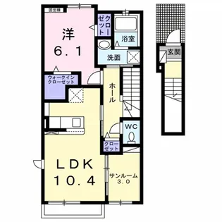 カルムⅡ【2階】の間取り