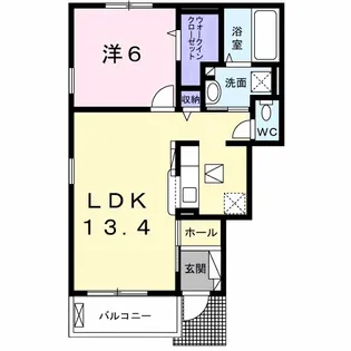 ペルル東浜Ⅱ【1階】の間取り