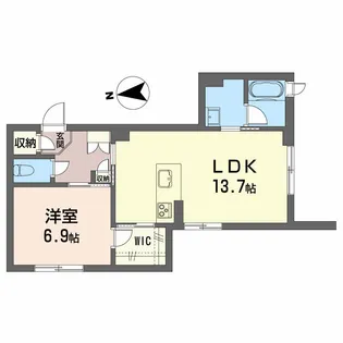 ベレオニシムラ【1階】の間取り