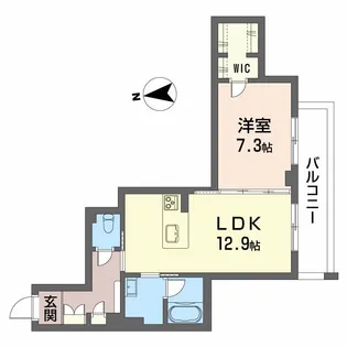 ベレオニシムラ【2階】の間取り