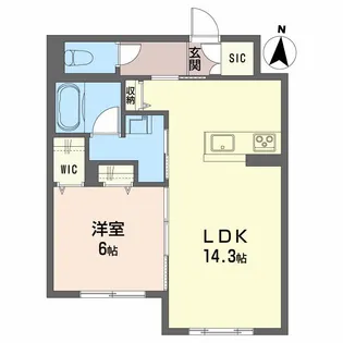 ベレオ高そね【1階】の間取り