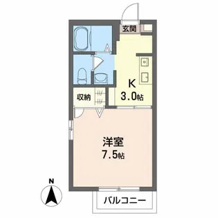 シャーメゾン・ソレイユ A棟【2階】の間取り