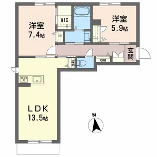 ベレオ グランツ【1階】の間取り
