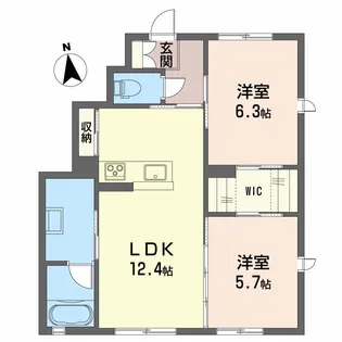 シャーメゾン ルボワ B棟【1階】の間取り