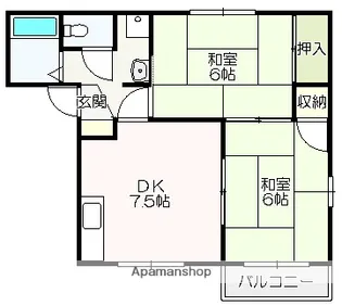 柳沢ハイツ【202号室】の間取り