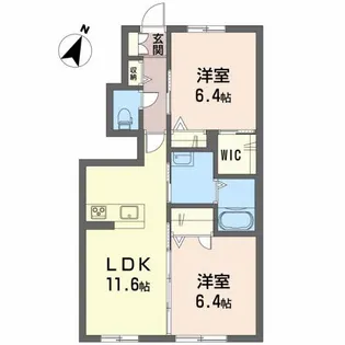 シャーメゾンみどり野 E棟【1階】の間取り