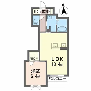 シャーメゾン ラ テール【2階】の間取り