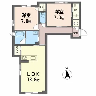 シャーメゾン アルファⅡ【1階】の間取り