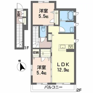 シャーメゾン・サンセイ【2階】の間取り