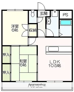 セゾンSAKAMOTOⅢ【303号室】の間取り