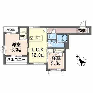 ベレオ カリマッタ【3階】の間取り