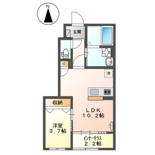 コーポ フジヤマ【1階】の間取り