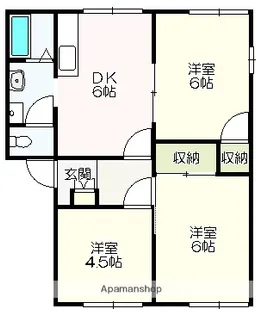 クローバハイツ【102号室】の間取り