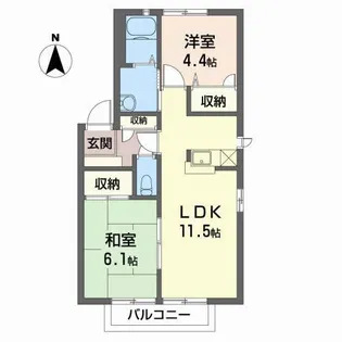 レジェンド A棟【2階】の間取り