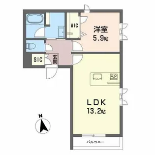 シャーメゾンKORENOKI【2階】の間取り