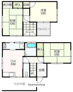 高知県高知市高須1丁目【一戸建】の間取り