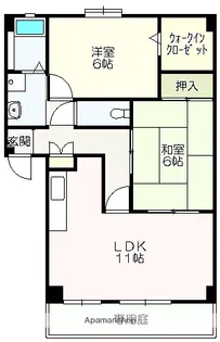 フォブール稲毛【102号室】の間取り