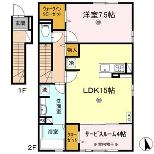 サザンクロスⅠ【2階】の間取り
