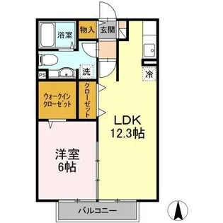 リヴェール北御座 B棟【1階】の間取り