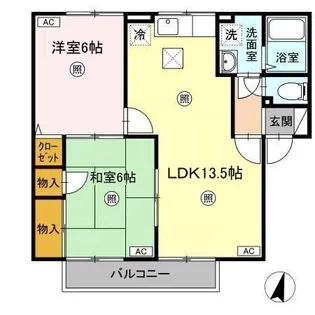 アムール A棟【1階】の間取り