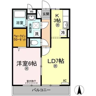 ビレッジ北久保 C棟【3階】の間取り