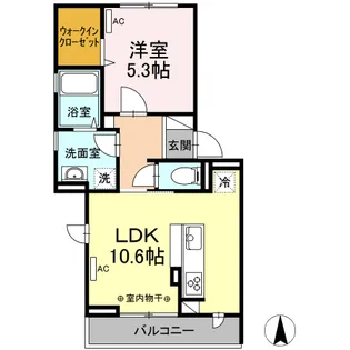パピヨン【2階】の間取り