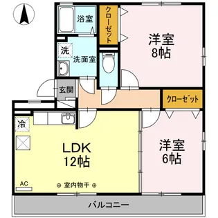 コートドール海老ノ丸 B棟【1階】の間取り