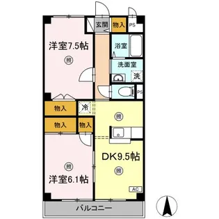 エスポワール杉井流【302号室】の間取り