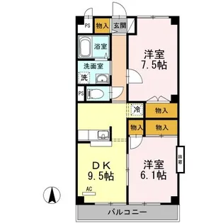 エスポワール杉井流【3階】の間取り