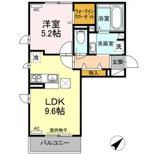 ホワイト ヒル【1階】の間取り
