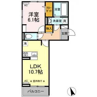 ひまわりⅡ A棟【2階】の間取り