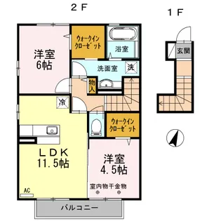エントピアSEIWA B棟【2階】の間取り