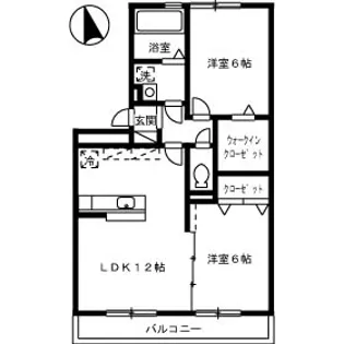 リビングタウン薊野【2階】の間取り