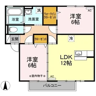 グランフェリオ A棟【2階】の間取り